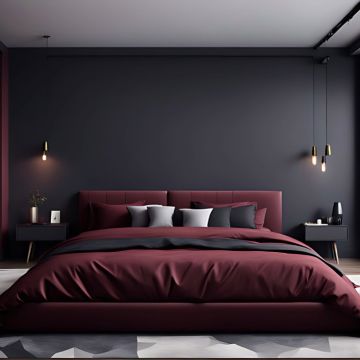 Royal Maroon Quilted Bedspread